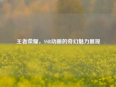 王者荣耀，SSR动画的奇幻魅力展现