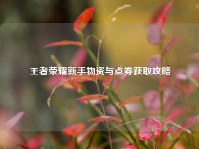 王者荣耀新手物资与点券获取攻略