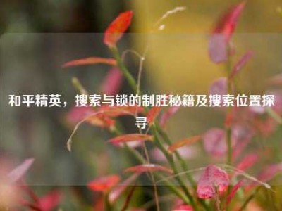 和平精英，搜索与锁的制胜秘籍及搜索位置探寻