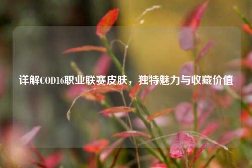 详解COD16职业联赛皮肤，独特魅力与收藏价值